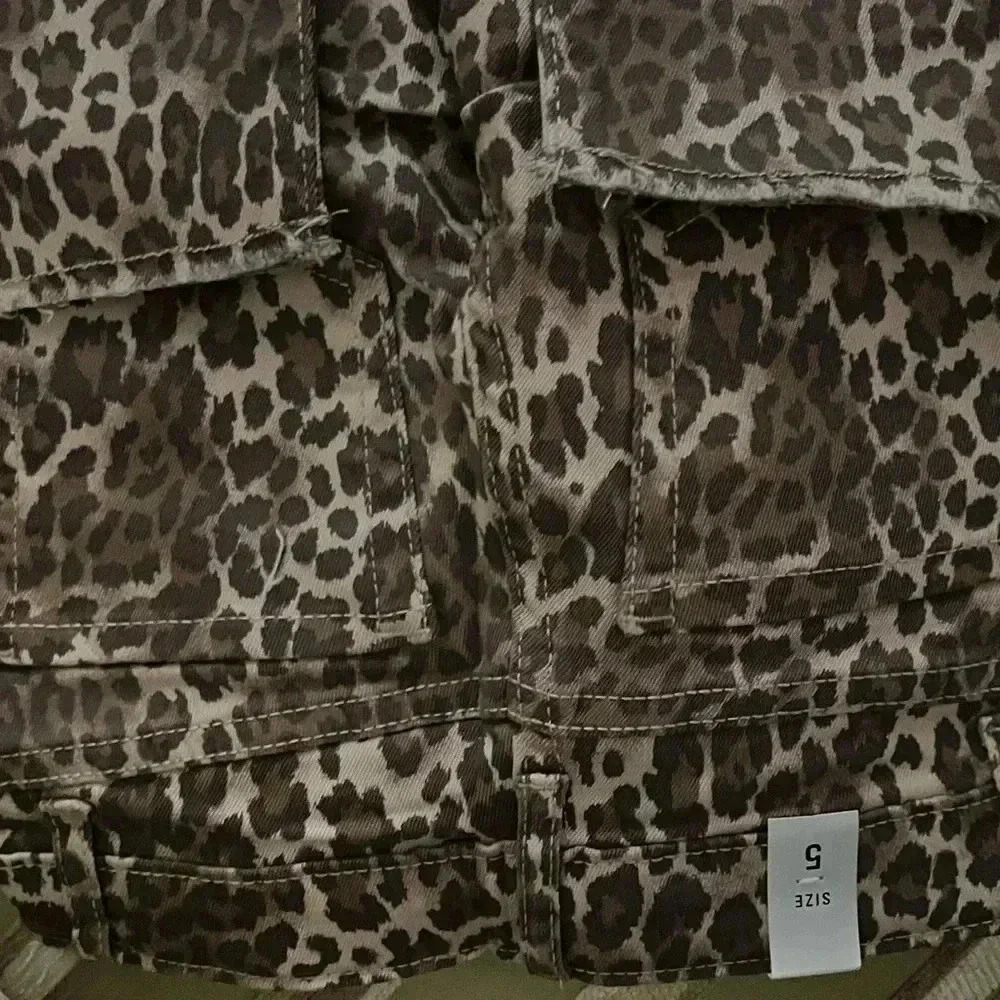 GIRLS CHILDRENS PLACE LEOPARD PRINT DISTRESSED JEGGINGS NWT SZ 5 - Picture 8 of 12